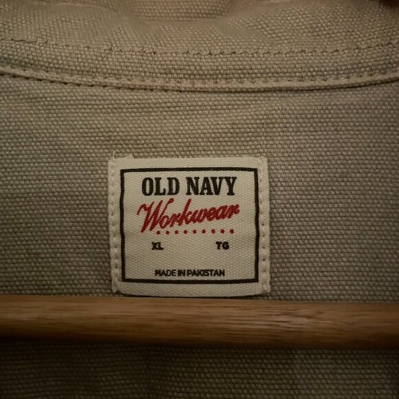 Old Navy Long Sleeve Cotton Jacket Button Up, XL - Picture 3 of 5